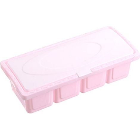 Set aus 4-teiligen Aufbewahrungsboxen aus Kunststoff für Salz, Würzmittel und Kochgewürze (rosa) (1/5)