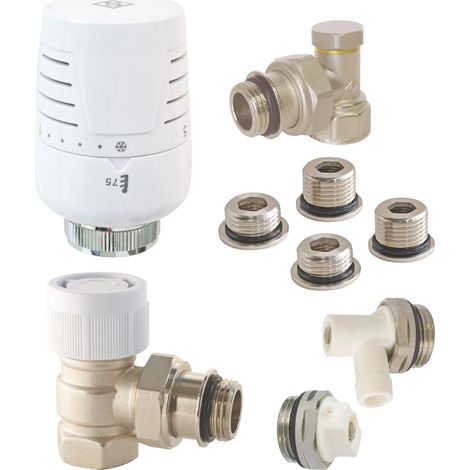 Somatherm For You – Tête thermostatique confort T302 – Équerre universelle M30x1,5 – Raccords 12/17 et 15/21 – Acier inoxydable anticorrosion (1/3)