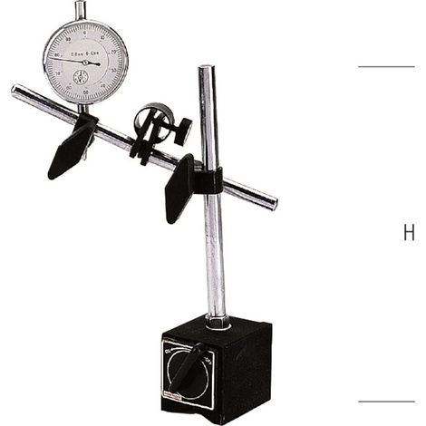 Soporte para comparador con base magnética H 230 mm