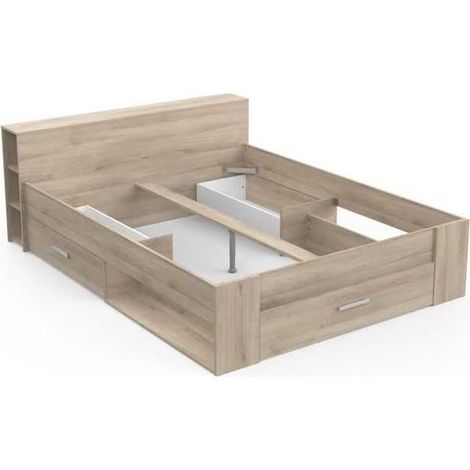 Demeyere Modernes Bett aus Holz und Weiß 160 x 200 cm (1/3)