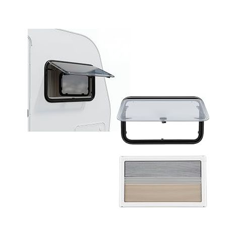 70x40cm Fenêtre de camping-car 85°Fenêtre Latérale Moustiquaire
Avec Store-Résistante aux UV-Certifié ECE 43R-Acrylique-Pour Camping-Car Remorque Pick-ups Camionnettes Converties (1/5)
