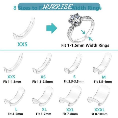 Sonew Ajusteur de taille R-ing invisible Ajusteur de taille de R-ing Invisible, garde d'espacement luminaire suspendre Transparent (1/5)