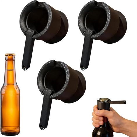 Lot De 3 Décapsuleurs Avec Lanceur De Capsules, Bottle Cap Launcher, Ouvre-Bouteille Bière, Gadget De Fête, Idée Cadeau Homme, Accessoires Barbecue Camping