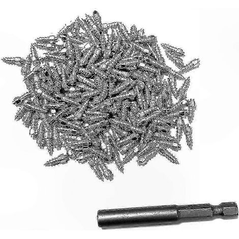 200 Stück Schneespikes 4x12mm Antirutschschrauben für Auto-, Fahrrad- und Motorradreifen (1/4)