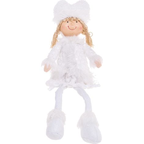 Weihnachtsfigur lächelnde Elfe, H. 55 cm