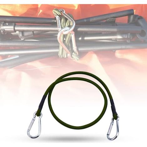 Corde élastique avec mousqueton, corde élastique de 60 cm avec mousqueton, élastique