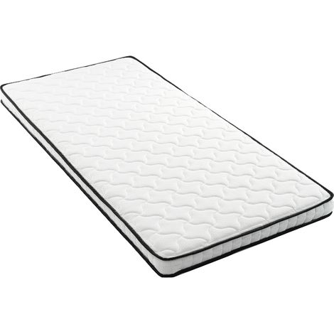 Federkernmatratze 90x190 cm Härtegrad 3 - Ergonomische Rollmatratze mit 12 cm Dicke für optimale Entlastung der Lendenwirbelsäule, Weiß (1/5)
