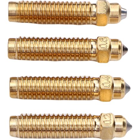 Buse 3D Printer Parts Centauri Carbon Acier Dur Haute Température 4 Pièces (0.2mm, 0.4mm, 0.6mm, 0.8mm) Compatible avec Fibres (1/5)