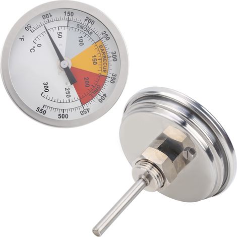 Thermomètre de cuisson en acier inoxydable 0-300 °C, filetage NPT 1/2 po, pour four et accessoires de cuisine (1/5)