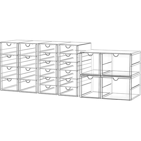 organisateur maquillage 6 pièces 24 tiroirs tapis antidérapants (1/5)