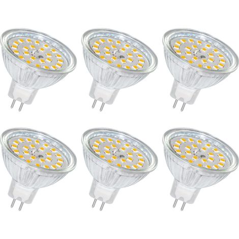 MR16 Ampoule GU5.3 LED 12V 5W Blanc Chaud 3000K, 500LM Non Dimmable, Equivalent à 50W Halogène, Ampoule Spot LED MR16 GU5.3 pour Plafonnier, Éclairage Paysager, 1 pièces (1/5)