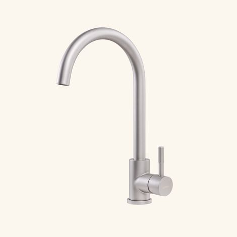 Robinet Luisina inox massif SIMON gris perle (1/4)