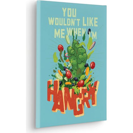Komar Canvasbild Marvel Hangry - 40 x 30 cm - Bild auf Keilrahmen - für Kinderzimmer (1/2)