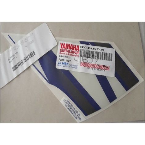 Yamaha 5D7-F839F-10 Verkleidungsgrafik 9 – YZF-R125 09–11