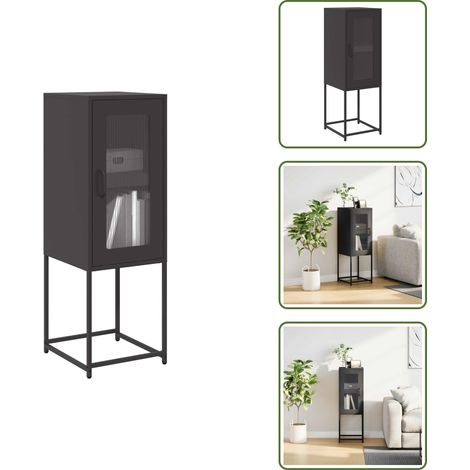 Buffet noir 36x39x107 cm acier laminé à froid - Buffet - Buffets - Meuble De Rangement - Meuble Buffet (1/5)