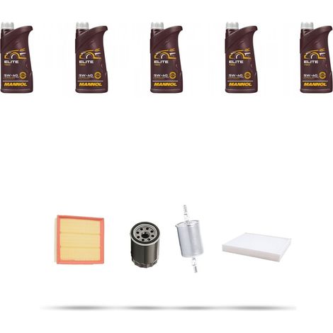Kit tagliando 4 FILTRI e 5L OLIO compatibile con Opel Astra G 1.6 16v 76kw dal 2002 (1/5)