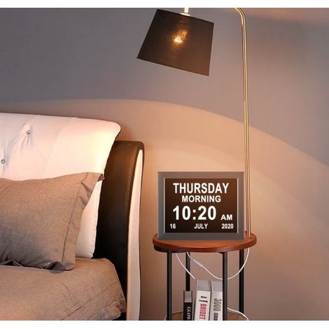 Reloj para personas con demencia - Reloj de memoria - Reloj digital para ancianos - 25 cm (1/3)