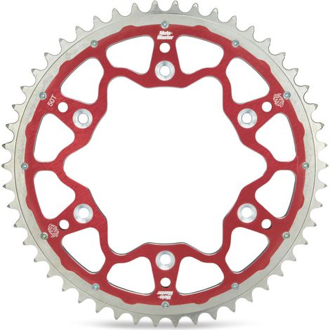 Couronne arrière Moto-master double plateau acier-aluminium 28950 rouge CR/CRF/RR 83-25 520