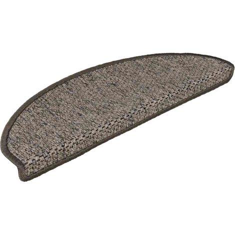 Maison Exclusive - Tappeti Adesivi per Scale Sisal 15pz 65x21x4cm Grigio e Beige (1/5)