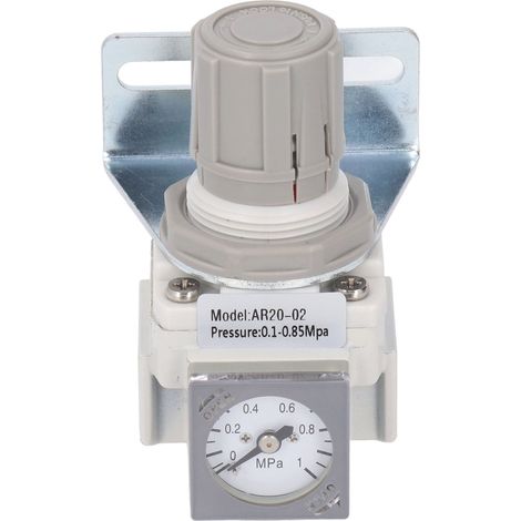 Régulateur de pression d'air avec manomètre, vanne de contrôle G1/4 pour compresseur et outil pneumatique 14,5–123,3 PSI (1/5)