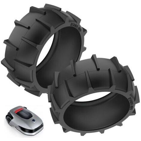 Lot de 2 housses de protection pour pneus de tondeuse robot Dreame A1 – Montage facile – Matériau antidérapant – Diamètre 80mm