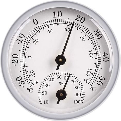 Hygromètre Thermomètre, Capteur D'Humidité Moniteur Détecteur Mesures, Thermomètre Analogique Utilisé Dans un Environnement Humide de Terrasse Intérieure/Extérieure (1/5)