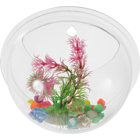 Pot de fleurs mural transparent en acrylique Operitacx pour plantes d'intérieur et aquariums, doré (1/5)