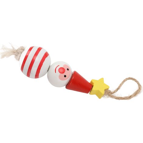 Lot de 10 pendentifs bonhomme de neige colorés pour sapin de Noël, étoile rouge à 5 branches. (1/5)