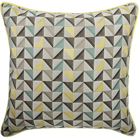 Gelber Kissenbezug aus Jacquardseide (50 x 50 cm) mit Reißverschluss, geometrischem Muster, moderner Sofakissenbezug mit Welleneffekt