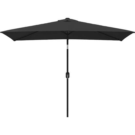 Maison Exclusive - Sonnenschirm mit Metall-Mast 300x200 cm Schwar