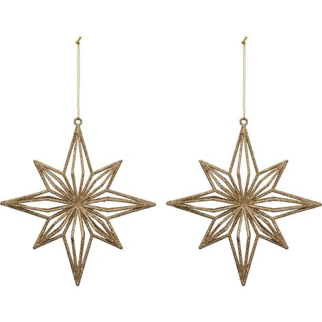 Set di 2 stelle polari dorate h.17cm - Feeric lights & christmas (1/3)