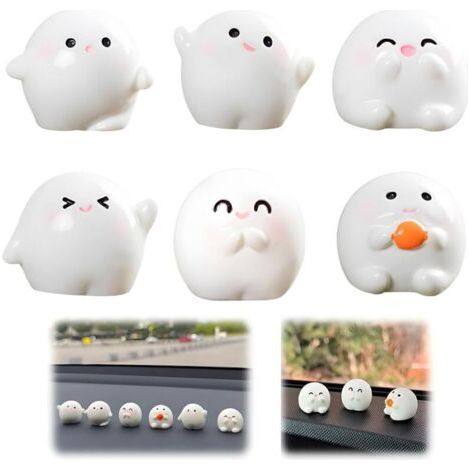 Lot de 6 Accessoires de Voiture Mignon Anime pour Tableau de Bord Rétroviseur et Tableau de Bord Décoration Décoration Amusante pour Rétroviseur de Voiture (1/4)