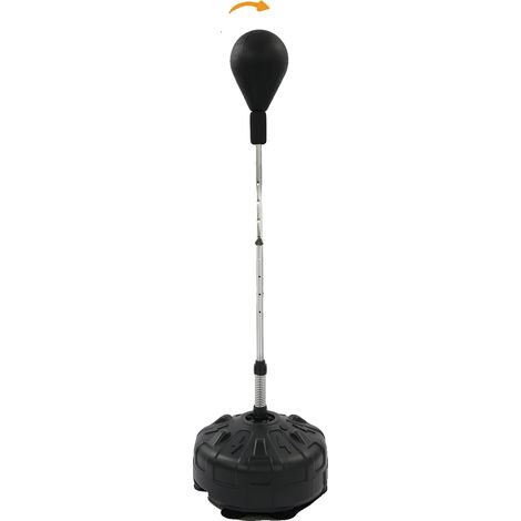 Sac de frappe autonome, hauteur réglable 120-160 cm, angle de rebond 90°, taille de base 5021 cm, 6 ventouses, noir (1/5)