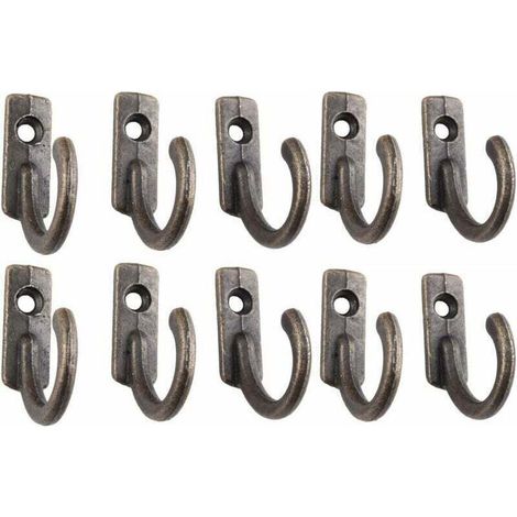 Crochet Mural Décoratif de Clé Hanger Vintage Bronze, 10Pcs