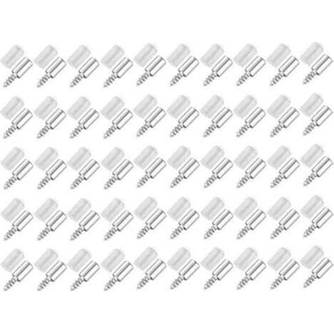 [NEVER USED] 50 Pieces Self-Tapping Screws for Shelf Brackets, Cabinet Laminate Support, Used for Glass Shelves, etc.