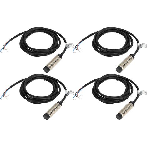 Satz mit 4 NPN-NC-3-Draht-Induktionssensoren, 4 mm Erfassungsabstand, 6–36 V DC Spannung, Näherungsschalter (1/5)