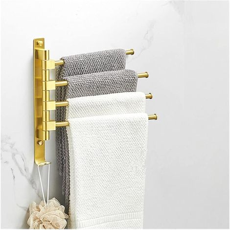 mounted towel rack black aluminum bathroom towel rack matte (1/5)