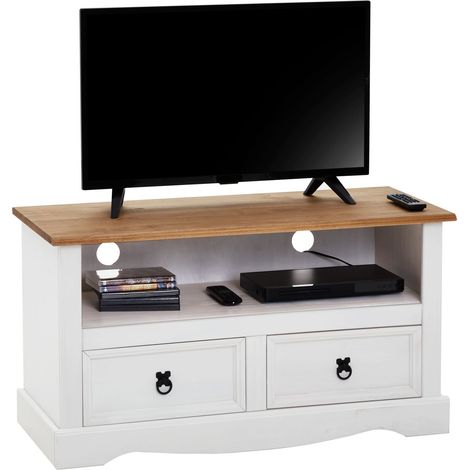 Meuble TV CAMPO Blanc/Brun