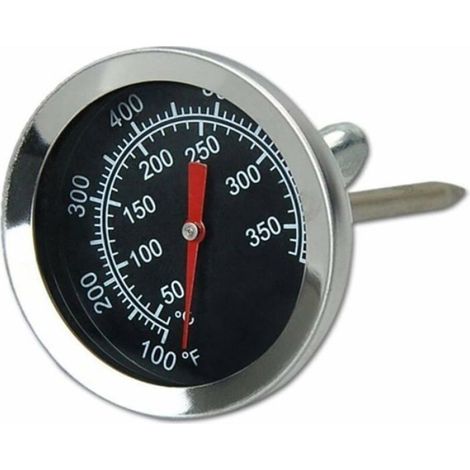 Thermomètre de Four en Acier Inoxydable Thermomètre pour Barbecue Grill fumoir Thermomètre 50 à 350 °C, 100 à 700 ℉ (Type Odipie (1/4)