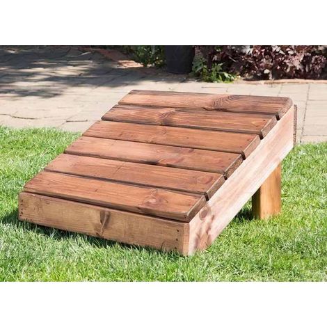 Footstool Self-Assembly - L48 x W47 x H29 cm - Redwood - Assembly Required