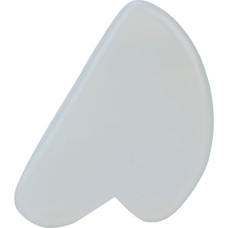 Plaque Gua Sha en Pierre d'Opale Blanche, Forme Cœur pour Massage Visage, Cou et Corps (1/5)
