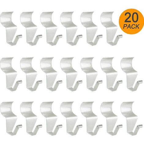 Crochet Pour Revêtement Vinyle - Acier Inoxydable 1 mm - Convient Revêtement Horizontal - Charge Max 8,2 kg Par Crochet - Lot De 20 (1/5)