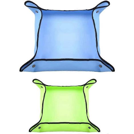 Lot de 2 tapis de jardinage imperméables pour plantes, tapis de jardinage, tapis de travail pliables, verts (1/4)