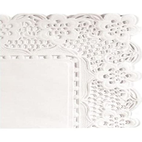 Garcia de Pou 250 unità rettangolare centrini, carta, bianco, 32 x 26 x 30 cm