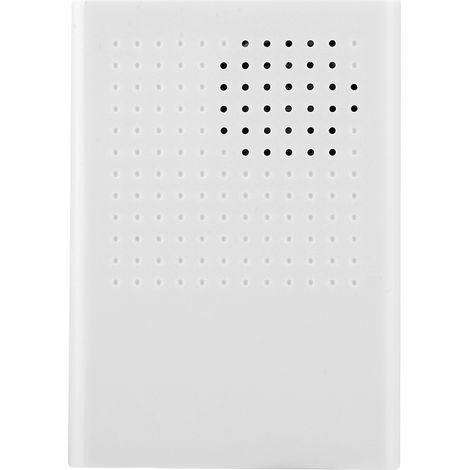 Sonnette Porte - 120 dB - Alimentation 12 V - Fixation Murale ou Adhésive - Blanc - 1 Pièce (1/5)
