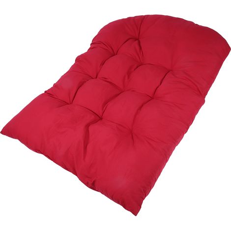 Coussin de berceau uni, coussin de chaise en rotin, coussin de dossier pour panier suspendu, coussin d'assise pour balancelle suspendue, grand coussin bordeaux, 80120cm, non déhoussable et lavable. (1/5)