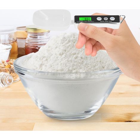 Cucchiaio dosatore elettronico, bilancia da cucina digitale da 500 g/0,1 g con schermo LCD per caffè, prodotti da forno, farina, riso, spezie (1/4)