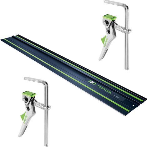 Guida Festool FS 1400/2 BL 1400 mm blu ( 578246 ) 100Y Anniversary Edition + 2x FS-HZ 160 morsetto a leva ( 2x 491594 )