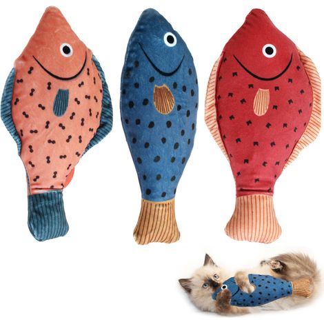 Poisson-saury, jouet sonore à l'herbe à chat, doux et résistant, jouet interactif pour chatons d'intérieur.