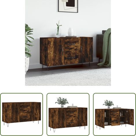 Holzschrank - Sideboard Räuchereiche 100x36x60 cm Holzwerkstoff (1/5)